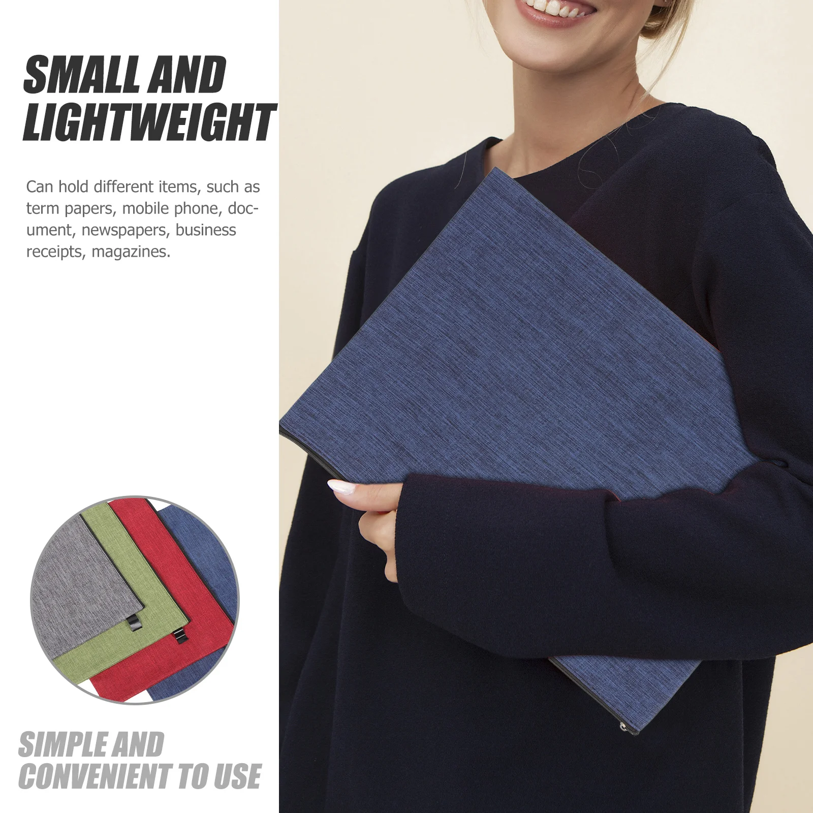 

Набор из 8 водонепроницаемых папок-органайзеров формата B4 из ткани Оксфорд на молнии, многоразовые, для офиса