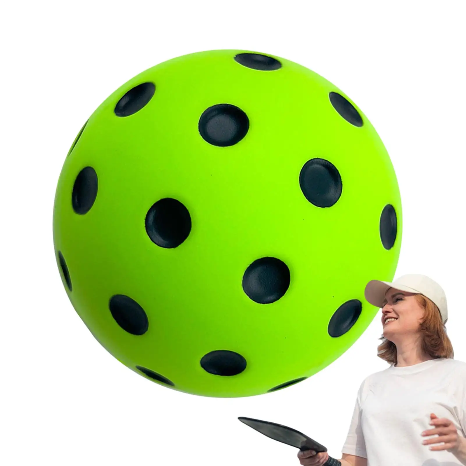 Foam Balls Indoor Pickleballs Quiet Pickleball Balls Consistent Bounce Practice Ball Pickle Balls for Pickleball Training Indoor