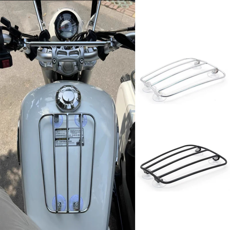 

Motorcycle Fuel Tank Luggage Rack Aero Parcel Rack with Suction Cups For Triumph Bonneville Thruxton 900 T100 T120 Royal GT650