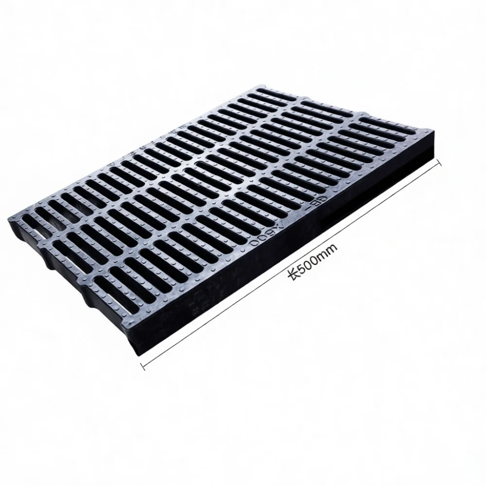 Outdoor Plastic Gutter Grate Trench Water Drain Cover Sewer Protection Net Rainfall Channel Grid Durable Ground Filter