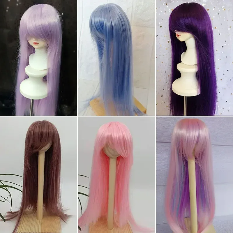 BJD SD 1/3 1/4 1/6 1/8 1/12 wig ancient style blank hair high temperature fiber doll wig  doll accessories 25 colors