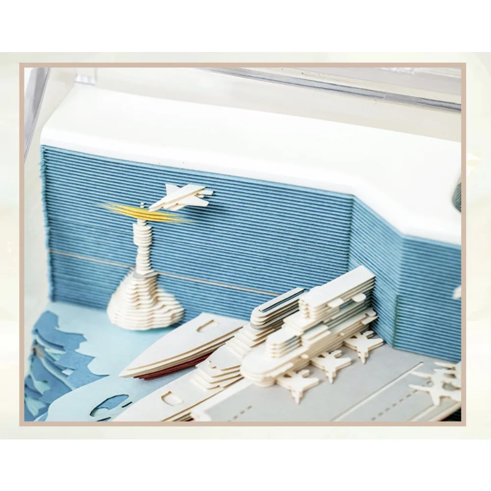 Nota adesiva per intaglio di carta stereo 3D. Casa di carta magica. Nota adesiva a tema culturale creativo della Torre Eiffel