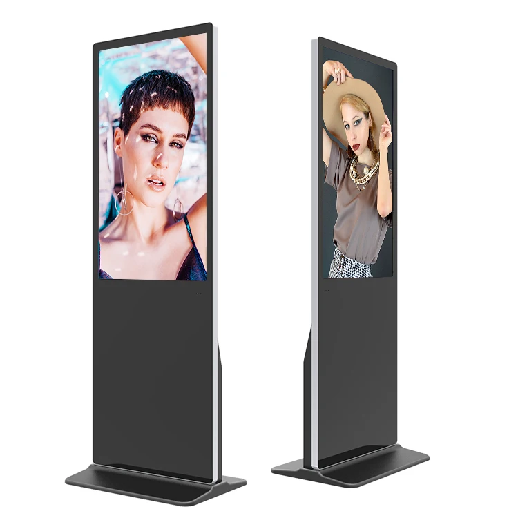 HUSHIDA Floor Stand Digital Signage Display Lcd Advertising Player 55 Inch Touchscreen Kiosk Advertising Equipment