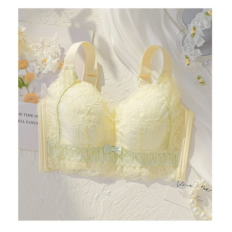 Антипровисающий бюстгальтер без косточек Mujer, бесшовные бюстгальтеры для женщин, сексуальное женское белье, корейский бюстгальтер пуш-ап, черное нижнее белье, милый корейский стиль