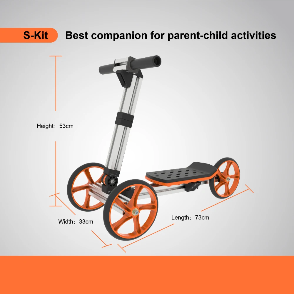 Kit costruibile 20 in 1 bici da equilibrio per bambini senza pedali giocattoli per scooter sit/stand da 1 a 16 anni S-Kit più popolare non elettrico