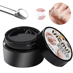 5ML Solid Nail Gel Glue for Gel Nail Tips Clear Acrylic Fake Tips Solid Gel Press On Poly Builder Gel UV Light Cured Streng