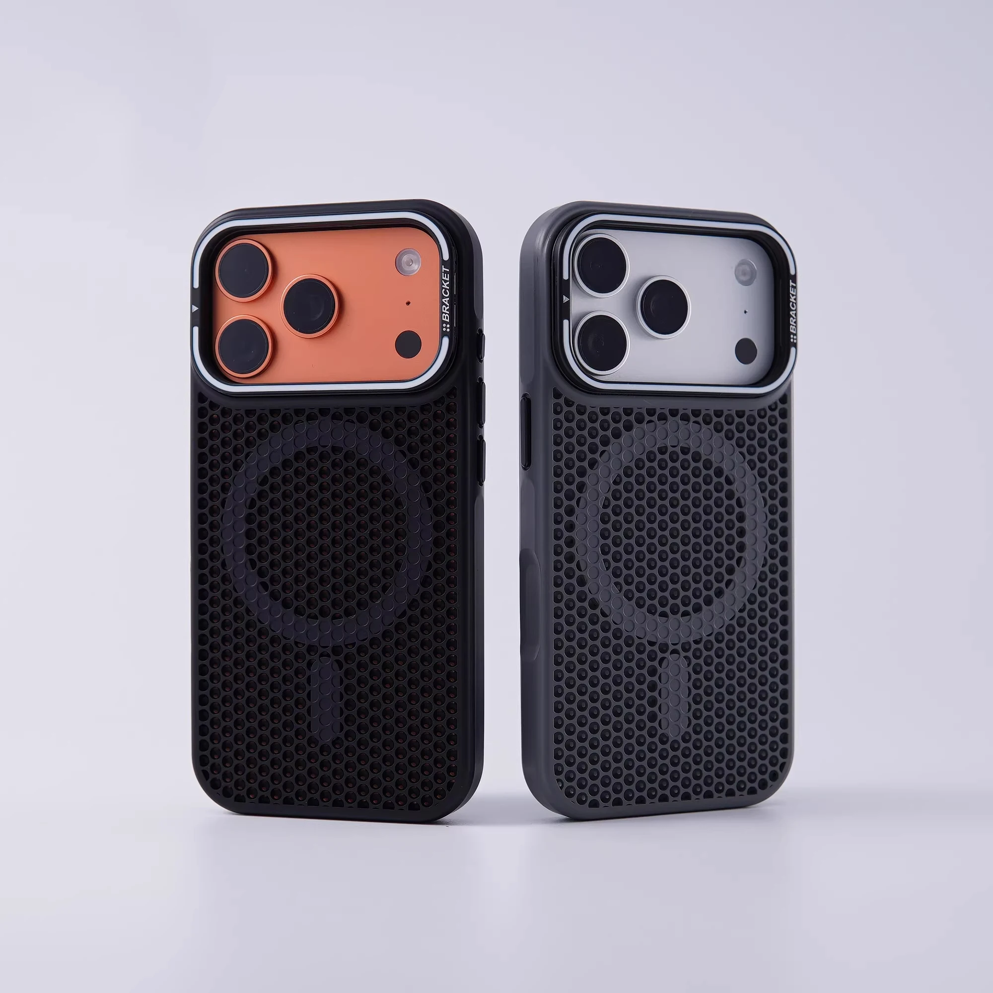 Niewidoczny uchwyt na obiektyw, siatkowa osłona chłodząca w kształcie plastra miodu do iPhone 18 17 16 Pro Max 15 Plus 14 13 12, kompatybilna z magnetyczną osłoną Magsafe. — zdjęcie produktu 3