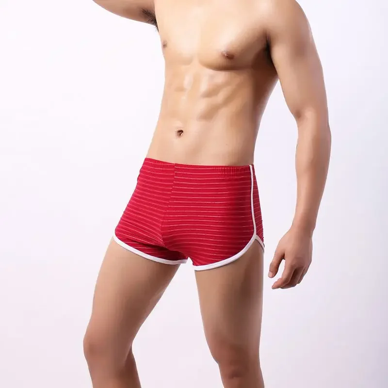 الرجال الملاكم الملابس الداخلية مخطط الملاكمين شبكة تنفس مريحة السروال Calzoncillo الرجال سراويل بوكسر الذكور سراويل