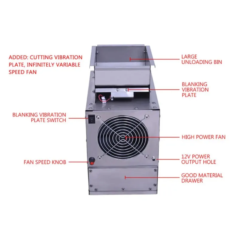 Grain Winnowing Machine Bird Feed Food Electric Grain Sieve Sift Thrower Shell Separator Screening Machine Electric Wind Sheller