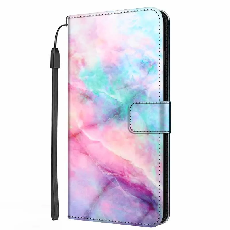 Leather Book Case For Samsung Galaxy A53 5G / A13 4G / A33 5G / A23 4G / M23 A14 A34 A54 Wallet Flip Cover Holder Stand Marble