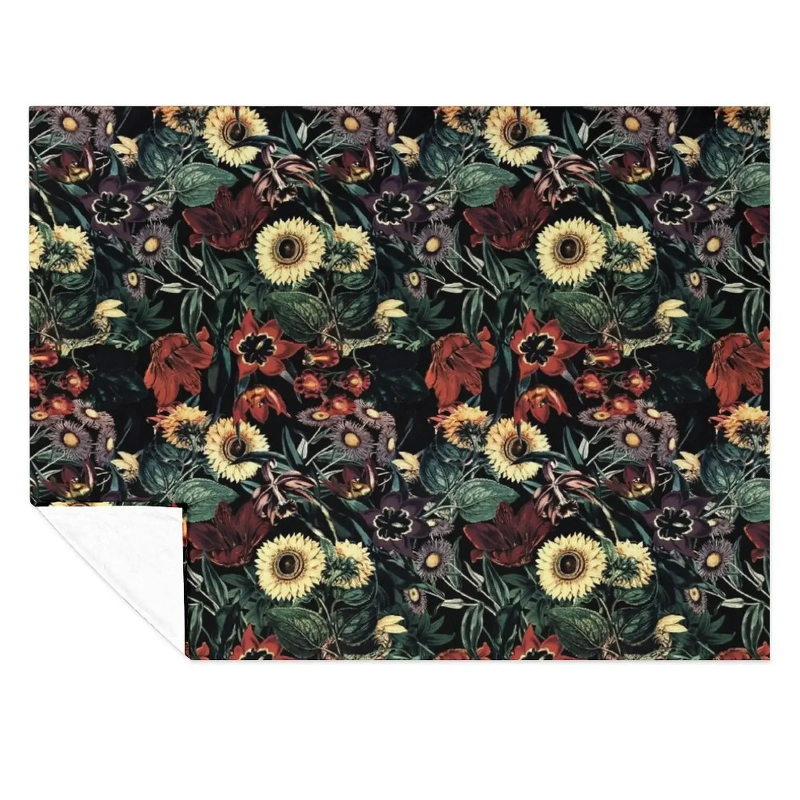 

NIGHT GARDEN XXVI Throw Blanket Decorative Sofas Luxury Throw Winter beds Shaggy Blankets