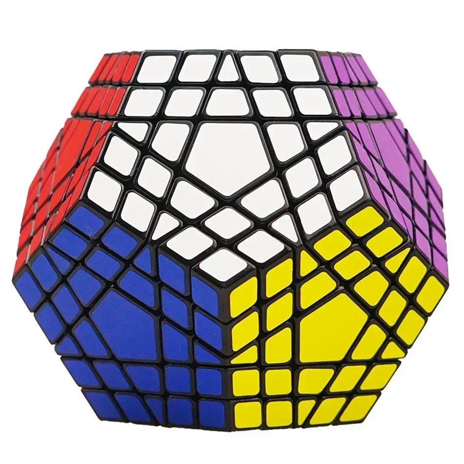 [Picube] SengSo 5x5 Megaminx 5x5x5 Gigaminx 매직 큐브 블랙 베이스 메가 프로페셔널 Cubo Magico 학습 교육 완구