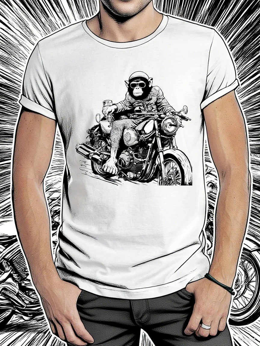 

2025 New Fashionable 3D Printed Short Sleeved T-shirt Quick Drying Breathable Motorcycle Suit Short Sleeved T-shirt