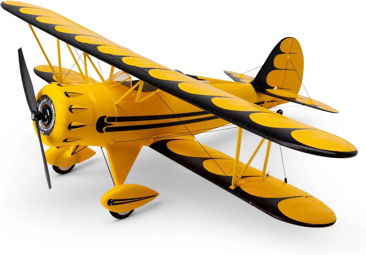 WACO UMX Yellow RC Airplane BNF Basic Transmitter Not Included AS3X Safe EFLU53550Y Remote Control Toy for Hobbies