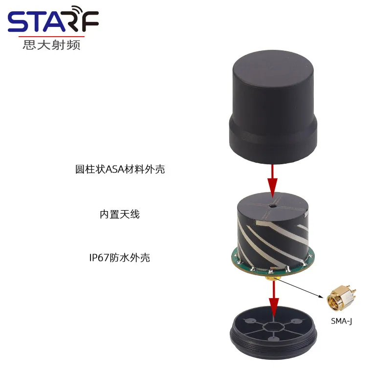 STA-901 Gnss Helical Antenna Housing, Four-arm Helical Antenna Housing, Full-range RTK Helical Antenna
