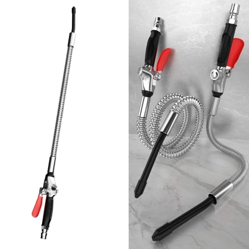 Professional Air Blow Guns Extensible Nozzle Pneumatic Tool with Ergonomic Rubber Coated Handle For Workshop Automotive