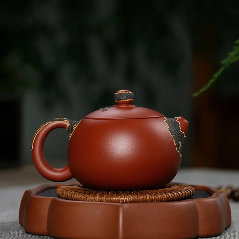 Boutique Yixing Purple Clay Tea Pot 9 Hole Filter Xishi Beauty Teapot Raw Ore Zhu Mud Tea Kettle Chinese Zisha Tea Set 160ml