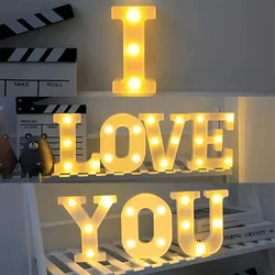 1pc White Decorative Led Light Up 6.3'' Number Letters Sign Night Lights Marquee For Home Wedding Party Birthday Christmas Decor