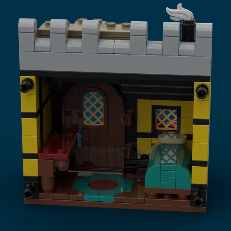 Ville rue vue modèle Moc briques de construction maison médiévale modèle technologie blocs modulaires cadeaux jouets de noël bricolage ensembles assemblage