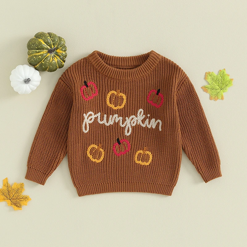 2023-08-16 Lioraitiin 0-18M Toddler Baby Girls Chunky Cable Knit Halloween Sweater Long Sleeve Pullover Fall Clothes Outfits