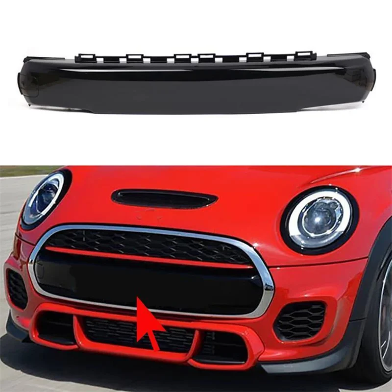 

Front Bumper for Bmw Mini Cooper 2014-2018 Trim License Plate Panel Gloss Black Racing Grills Car Accessories