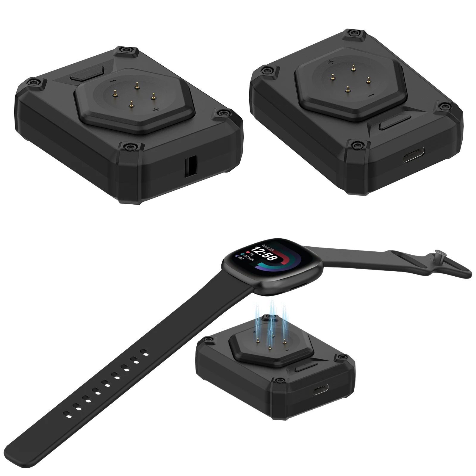 

Portable Charging Stand Station Dock Replacement Accessories with Cable Charging Dock for Google Pixel Watch 3/2/Fitbit Ace LTE