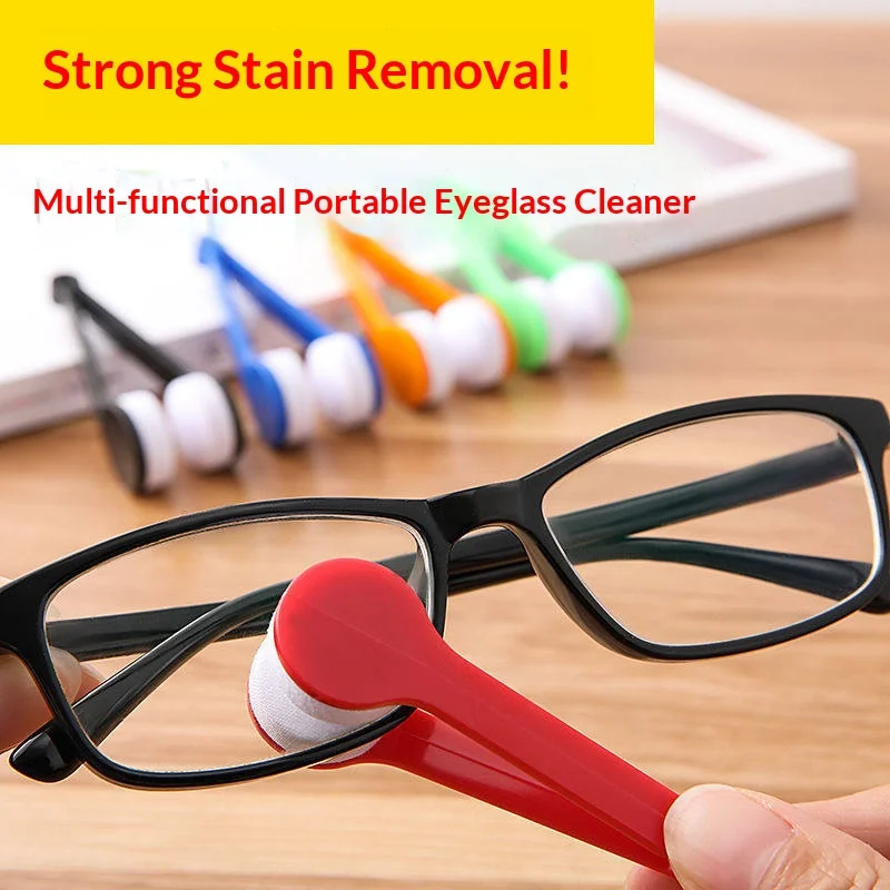 Portable Glasses Cleaning Clip Microfiber Lens Wipe Cleaner Anti-scratch Eyeglasses Sunglasses Spectacles Cleaning Tool