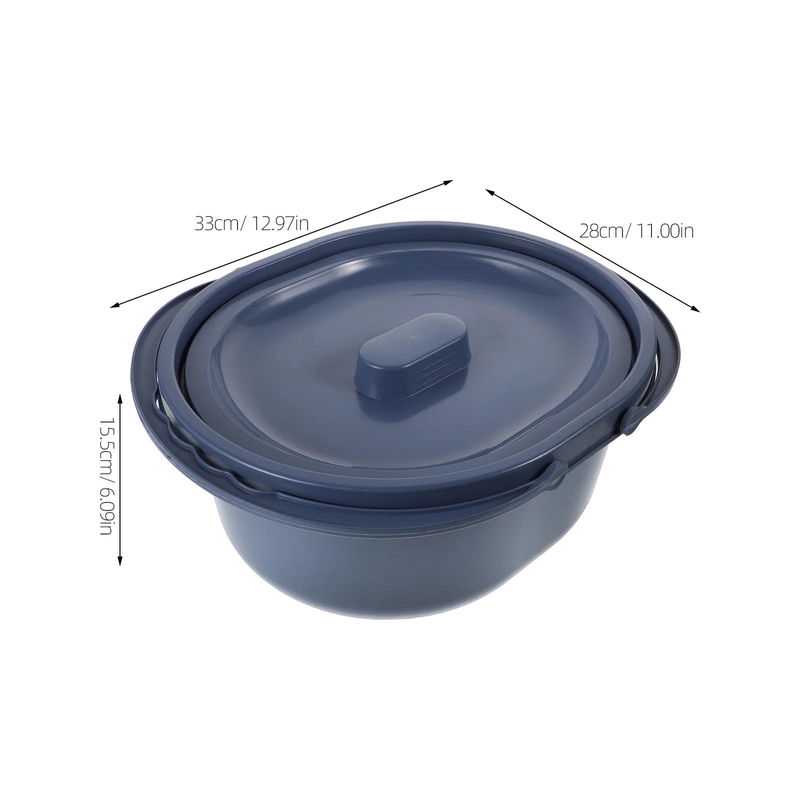 مقلاة سرير لكبار السن: وعاء بول محمول مع غطاء دلو صوان عالي التحمل للاستخدام المنزلي في المستشفى أثناء السفر وغرفة النونية والمرحاض