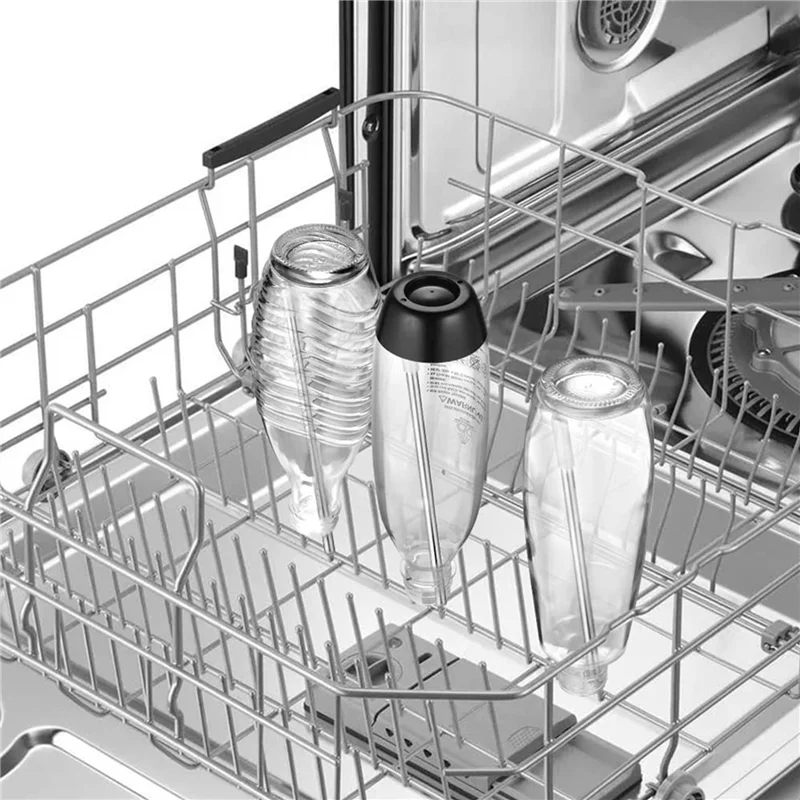 ABYP 식기 세척기 병 홀더 Sodastream Crystal 및 Duo 용 식기 세척기 인서트 (확장 된 실리콘 캡 포함), 26.7 Cm 10Pcs