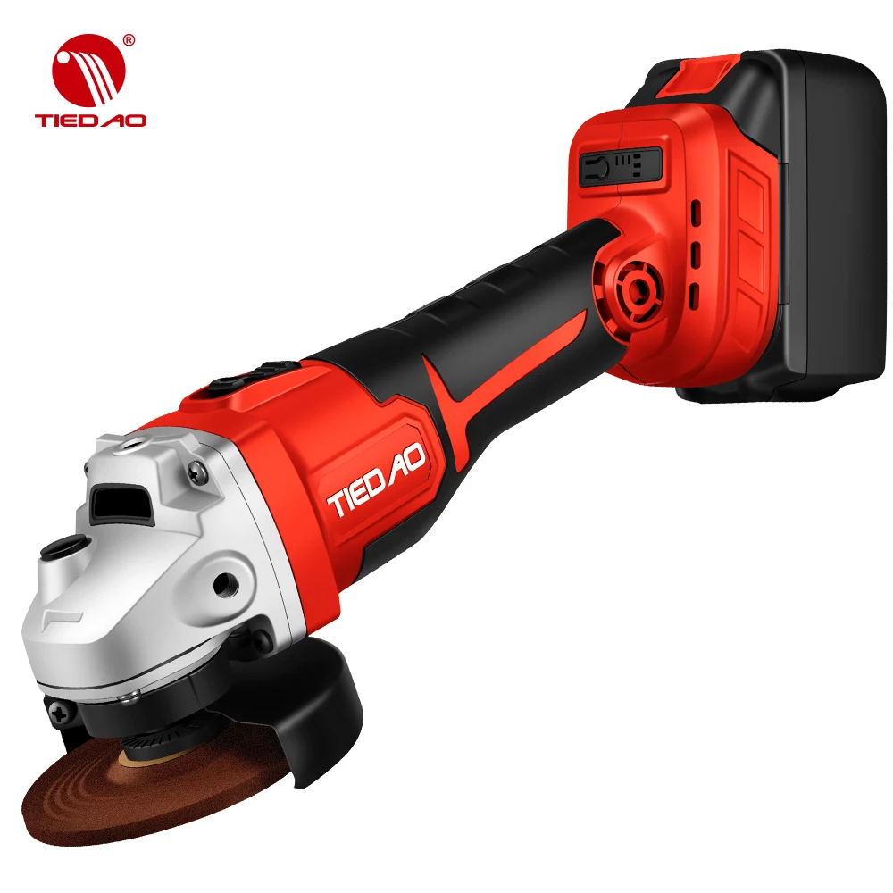 

TIEDAO Portable Lithium Brushless Angle Grinder Rechargeable Cordless Electric Machine