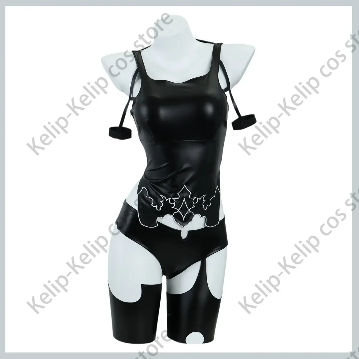 Аниме-игра NieR:Automata YoRHa Type A No 2 Косплей Костюм A2 Парик Черные топы из искусственной кожи Шорты Женский сексуальный карнавальный костюм для Хэллоуина