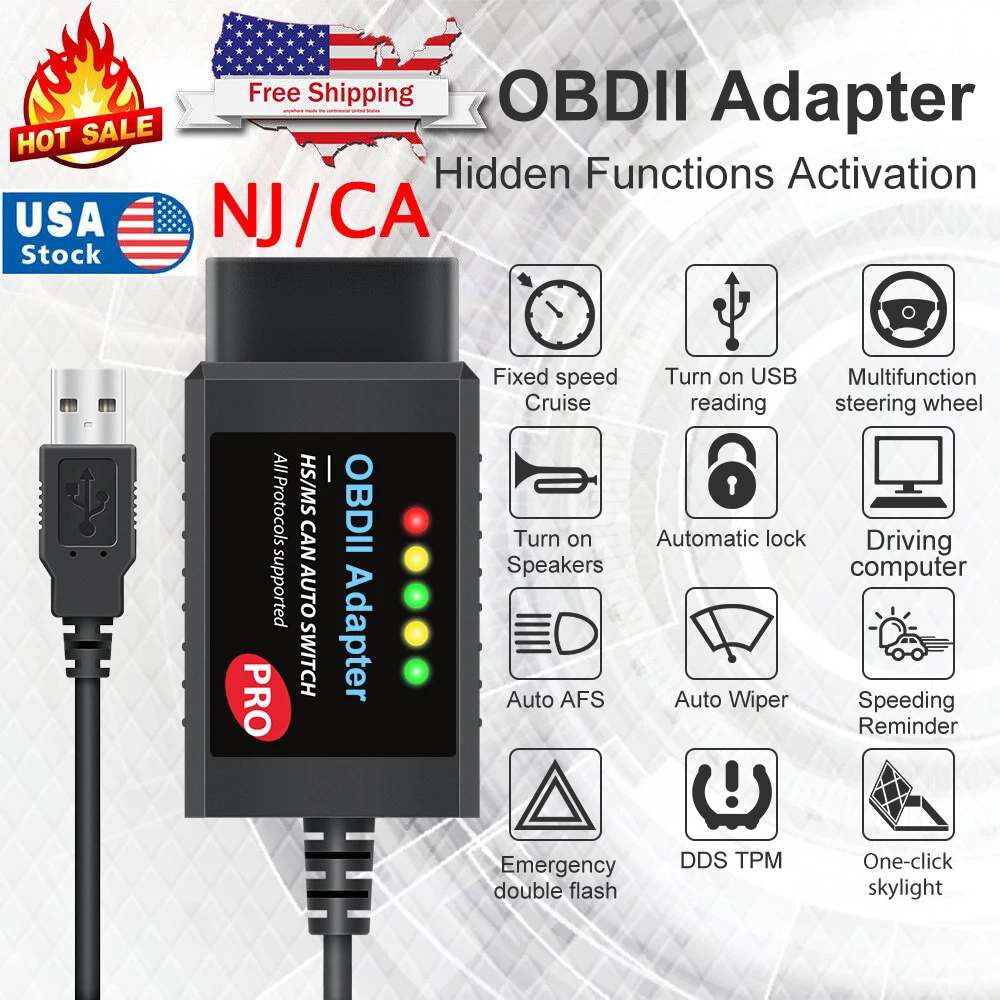 

FORScan Pro для Ford Mazda, диагностический инструмент для кодирования автомобиля с переключателем HS/MS CAN, адаптер сканера OBD2 ELM327 V1,5