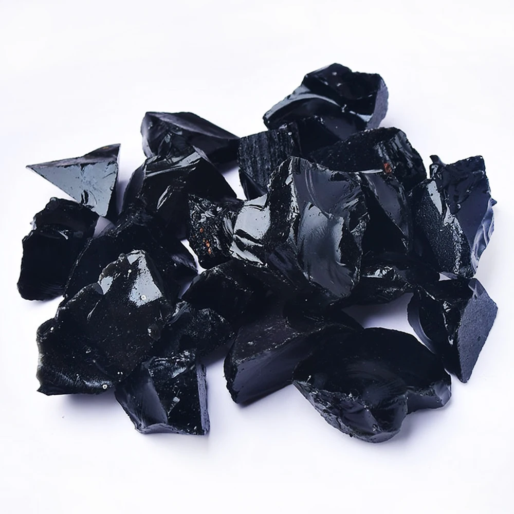 Natural Black Obsidian Raw Stone for Protection Healing Energy Fish Tank Decor and Bulk Home Decoration Ornament view 4