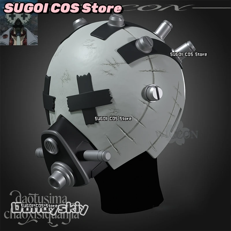 su-cos-@-gachiakuta-anime-manga-cosplay-enjin-visage-complet-3d-masque-a-l'acide-polylactique-accessoires-terrifiant-punk-crane-casque-halloween