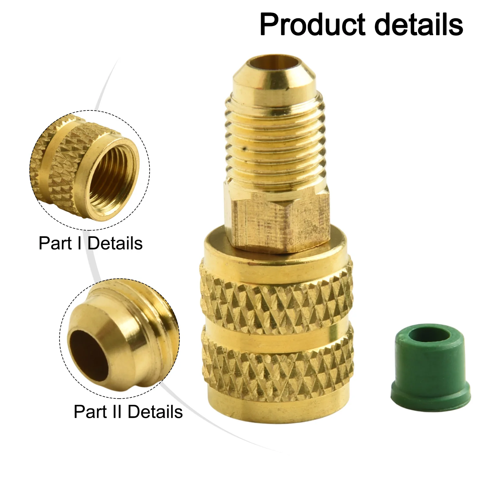 Female 5/16 X M1/4SAE Adapter Gold 1PCS Anti Aging Brass Easy To Install For Air Conditioning Systems Useful New