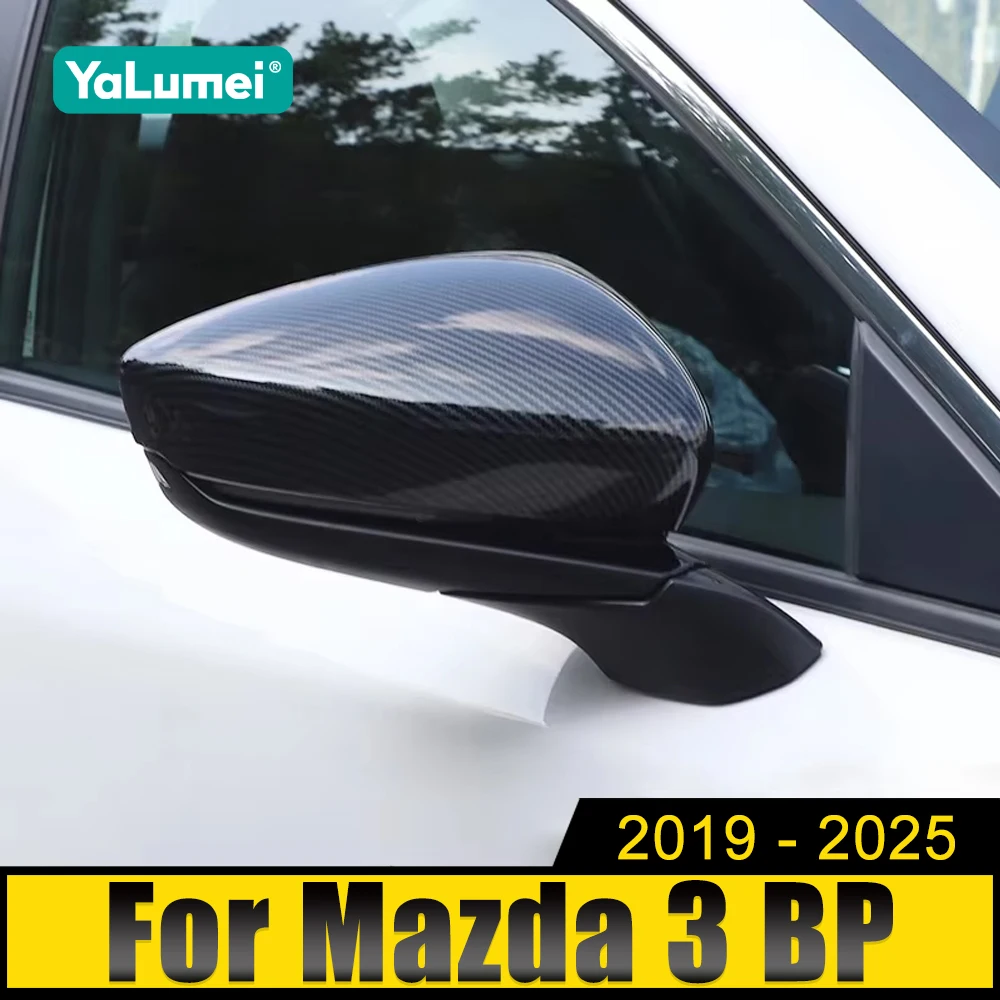 

For Mazda 3 BP Axela 2021 2020 2019 2022 2023 2024 2025 ABS Car Rearview Mirrors Cover Decorative ABS Exterior Modification Case