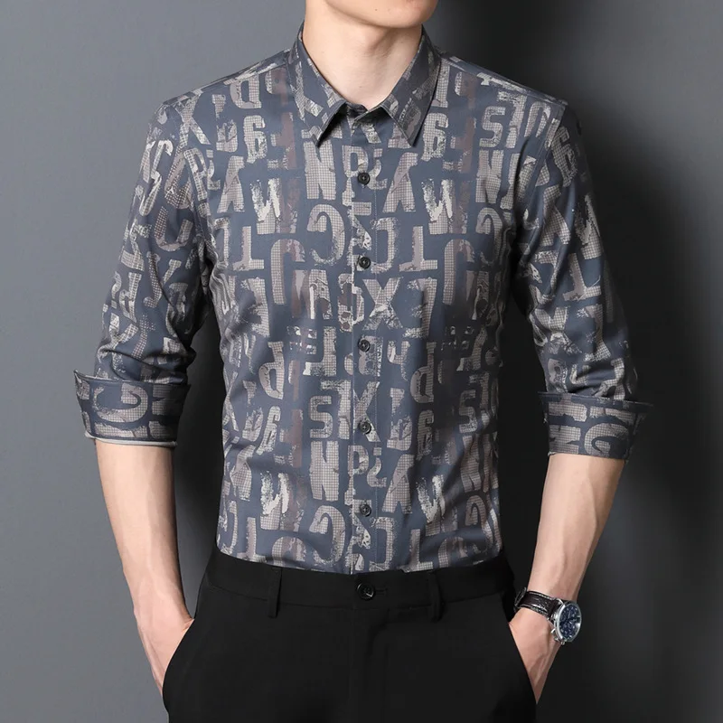 

Trendy Casual Shirt Autumn New Men Long-sleeved Shirt