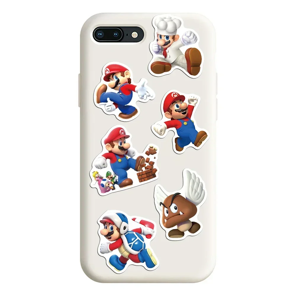 Cartoon Super Mario Bros Game Stickers Anime Decals for Laptop Skateboard Guitar Notebook Suitcase Waterproof Stickers Kid Toy