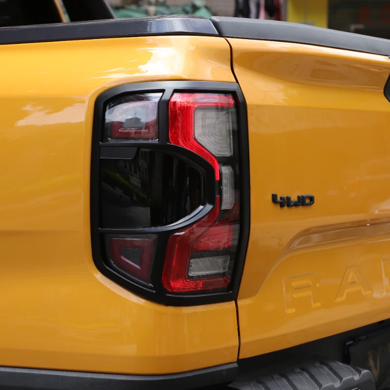 

ABS Matt Black Car Rear Taillight Turn Signal Frame Cover Trim Car Accessories for Ford Ranger Wildtrak T9 2023-2025