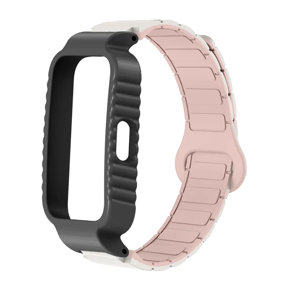

12mm Magnetic Watch Strap For Huawei 8/8NFC/9/9NFC/10/10NFC Armor Style Quick Release Hard Silicone Case Smartwatch Band Unisex