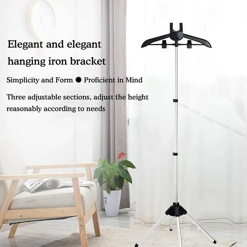 Standing Clothing Rack Hanger Stand Iron Bracket Garment Steamer Gloves Telescopic Rod Bracket Plastic Folding Garment Steam