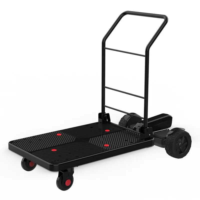 ショッピングおよび速達用の小型ダイナミック電動トロリー、倉庫用のフラットベッドトラック、小型トランスポーター