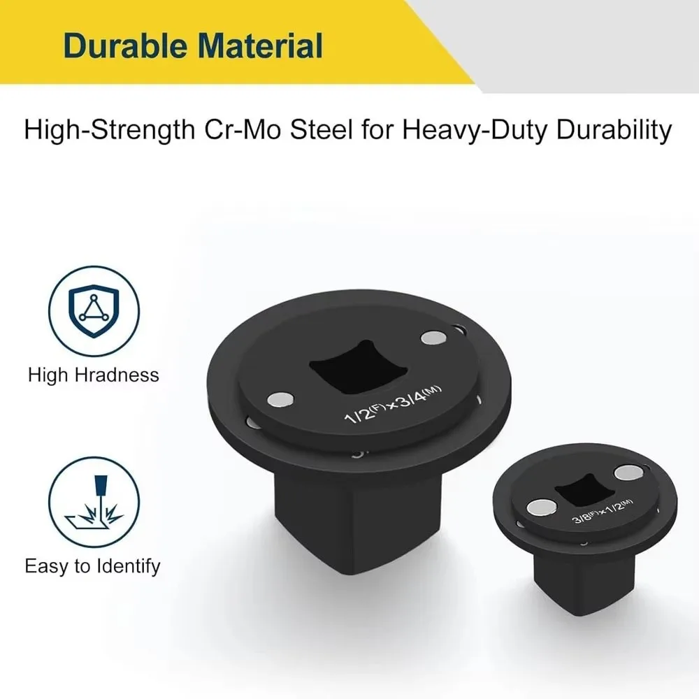 

Portable Low Profile Impact Socket Adapter Set Multi-function Mechanical Accessories Drive Reducing Designed Round Bearing Seat