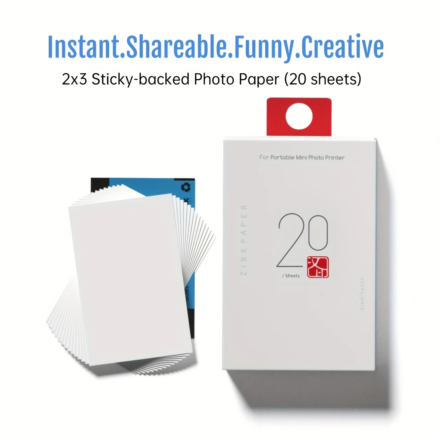 Impressora fotográfica MT53 Papel fotográfico Zink especial Papel fotográfico único, impressora não incluída