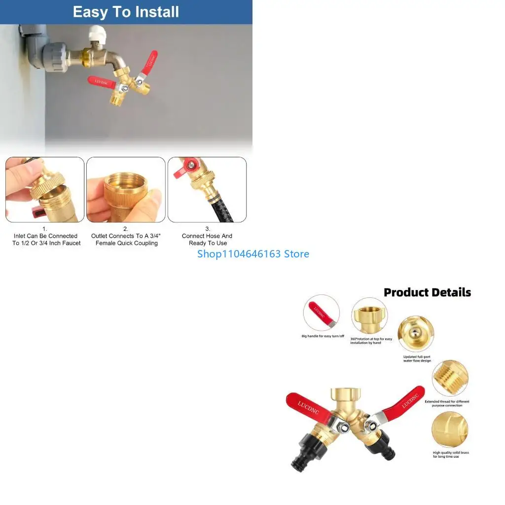 

Два выходных садовых шлангоров в композиции с большой контрольной ручкой и несколькими прокладками охватывают