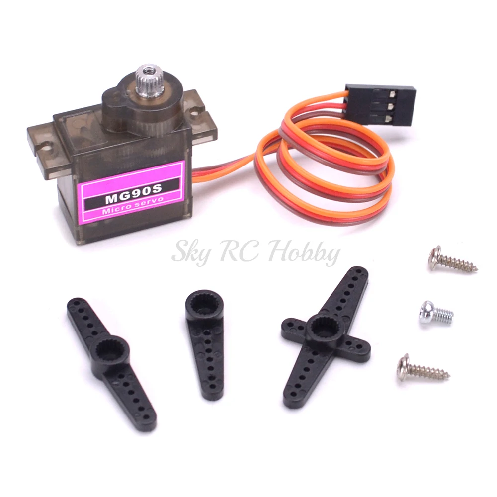 NEW MG90S 9g Metal Gear Mini Rc Servo Upgraded SG90 Micro Servos for Smart Vehicle Helicopter Boat Car