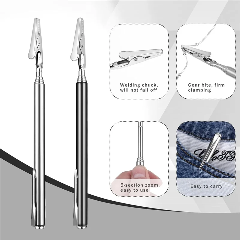 

AA76-Clips Retractable Telescopic Metal Wire Joint Clips Retractable Clips For Jewelry Fastening