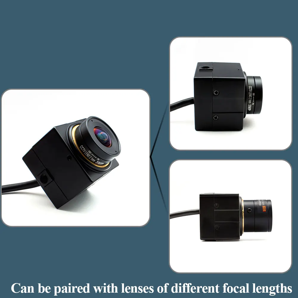 WGWK-Mini Camera Security Protection, POE CCTV, H.265, 2.1mm Foco Fixo, Lente CS, P2P IP, POE48V, Câmera Industrial Onvif