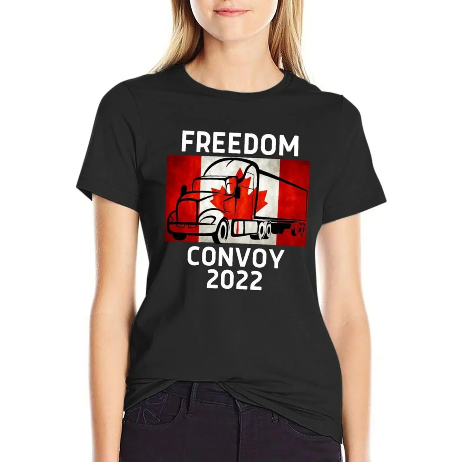 

Freedom Convoy 2022 T-Shirt quick-drying anime clothes shirts graphic tees funnys t-shirt dress for Women graphic