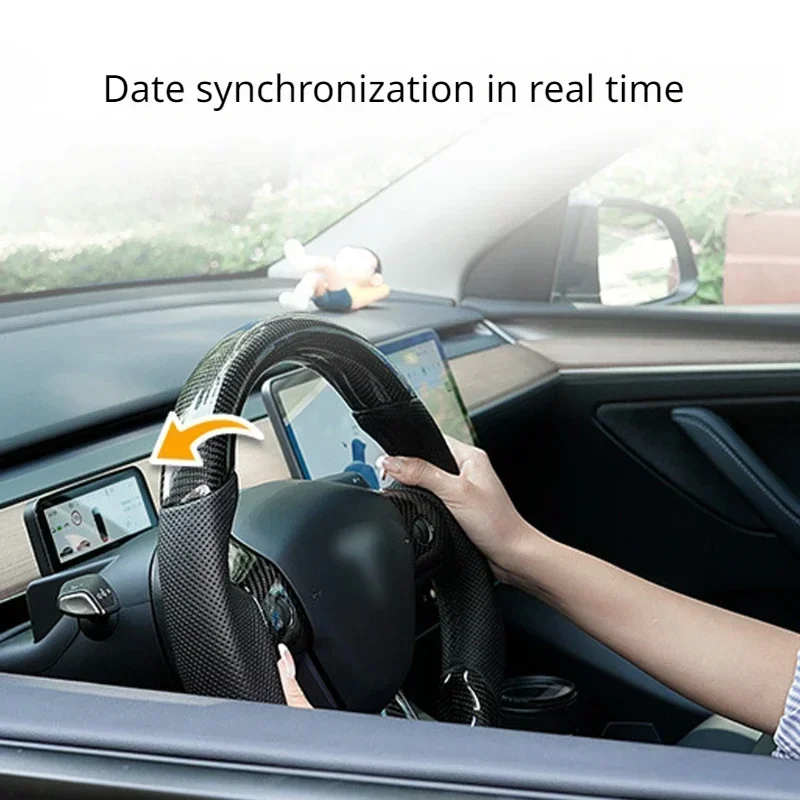 For Tesla Model Y/3/3+ Air Code Meter Steering Wheel LCD Instrument Panel Speed Vehicle 4.6\'\'Head Up Display HUD Car Accessories